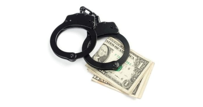 tower theft money handcuffs