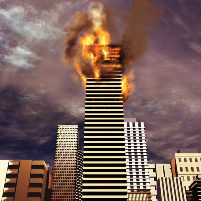 fire building skyscraper