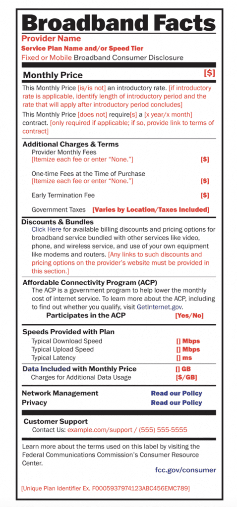 FCC sets deadline for broadband consumer labeling 6 Screen Shot 2023 10 11 at 11.42.25 AM
