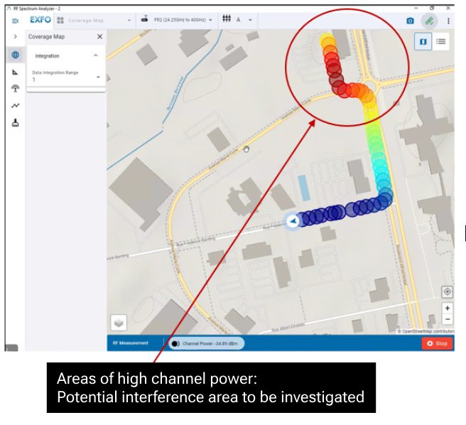 Mapping the invisible: how coverage mapping uncovers interference areas 6 Blog post image channel power