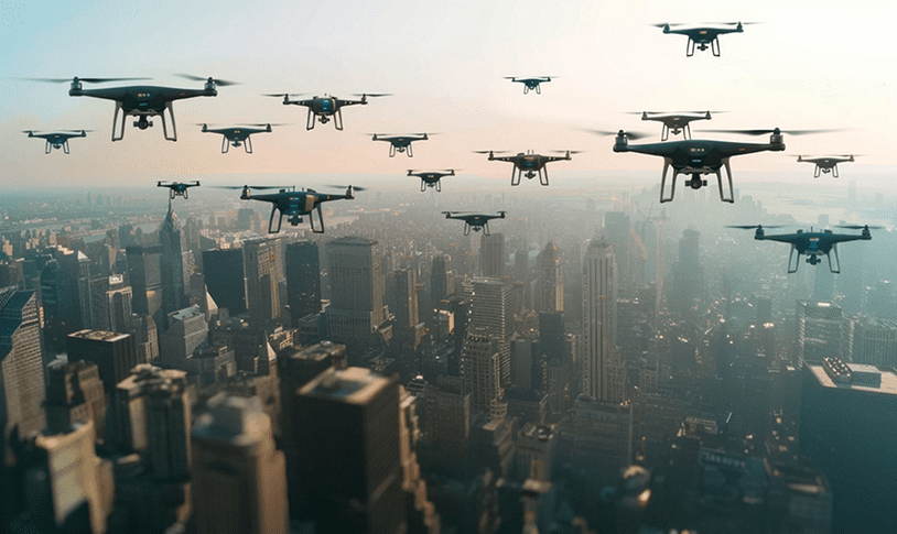Up, up, and away: Ensuring safe drone flights with Aircraft-to-Everything 6 Drones in the air